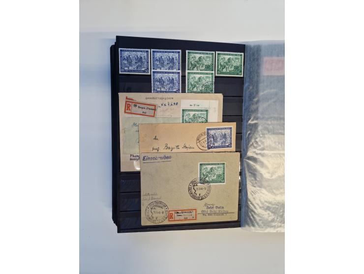 1945/59, postfrische und gestempelte Sammlung ohne SBZ aber mit Saarland mit vielen besseren und kpl. Ausgaben, diversen Brie