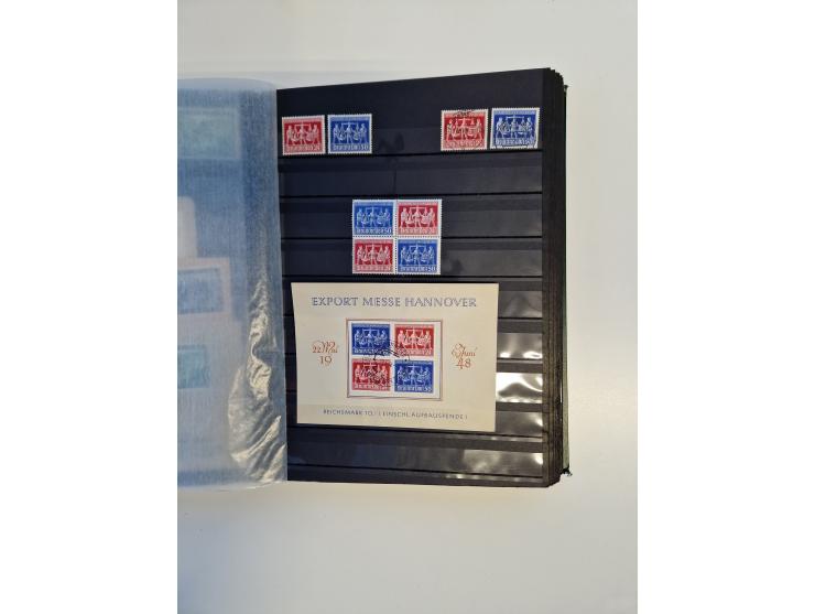 1945/59, postfrische und gestempelte Sammlung ohne SBZ aber mit Saarland mit vielen besseren und kpl. Ausgaben, diversen Brie