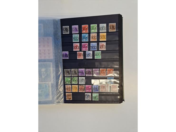 1945/59, postfrische und gestempelte Sammlung ohne SBZ aber mit Saarland mit vielen besseren und kpl. Ausgaben, diversen Brie