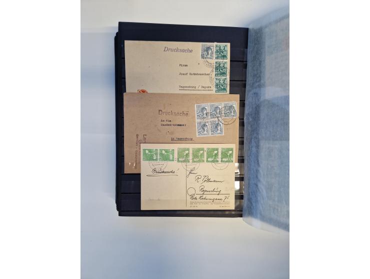 1945/59, postfrische und gestempelte Sammlung ohne SBZ aber mit Saarland mit vielen besseren und kpl. Ausgaben, diversen Brie