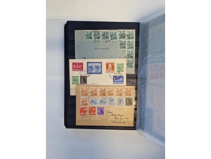 1945/59, postfrische und gestempelte Sammlung ohne SBZ aber mit Saarland mit vielen besseren und kpl. Ausgaben, diversen Brie