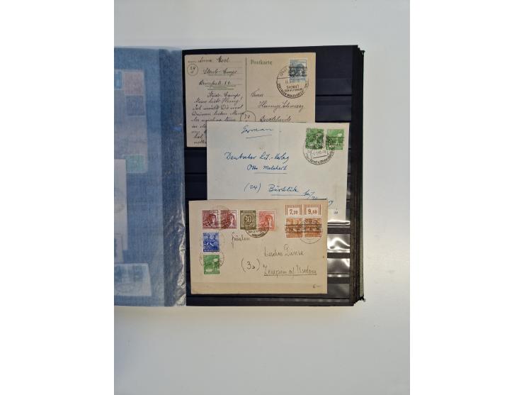 1945/59, postfrische und gestempelte Sammlung ohne SBZ aber mit Saarland mit vielen besseren und kpl. Ausgaben, diversen Brie