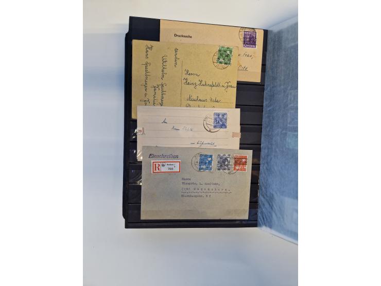 1945/59, postfrische und gestempelte Sammlung ohne SBZ aber mit Saarland mit vielen besseren und kpl. Ausgaben, diversen Brie