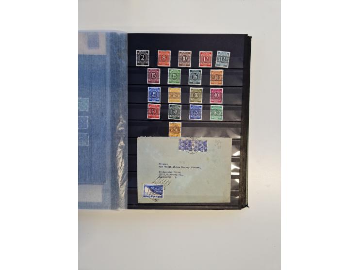 1945/59, postfrische und gestempelte Sammlung ohne SBZ aber mit Saarland mit vielen besseren und kpl. Ausgaben, diversen Brie