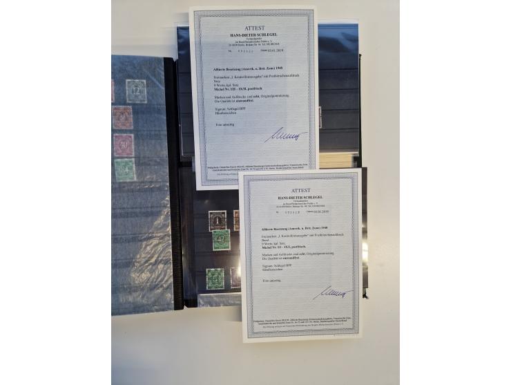 1945/59, postfrische und gestempelte Sammlung ohne SBZ aber mit Saarland mit vielen besseren und kpl. Ausgaben, diversen Brie
