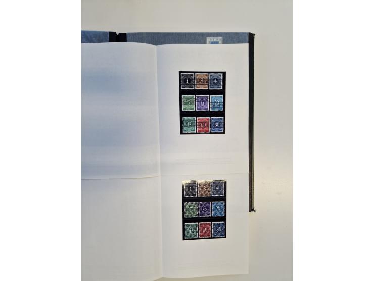 1945/59, postfrische und gestempelte Sammlung ohne SBZ aber mit Saarland mit vielen besseren und kpl. Ausgaben, diversen Brie