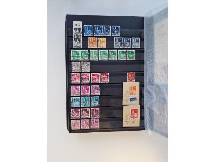 1945/59, postfrische und gestempelte Sammlung ohne SBZ aber mit Saarland mit vielen besseren und kpl. Ausgaben, diversen Brie