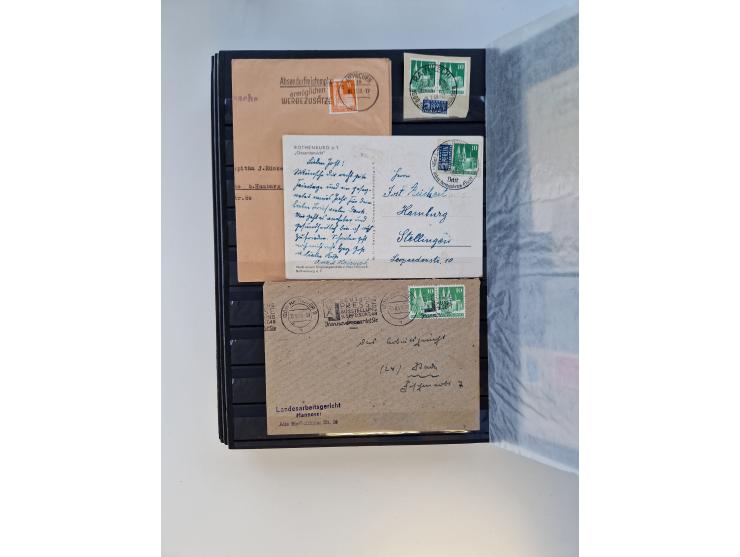 1945/59, postfrische und gestempelte Sammlung ohne SBZ aber mit Saarland mit vielen besseren und kpl. Ausgaben, diversen Brie