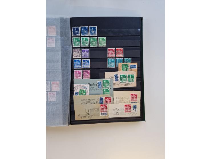 1945/59, postfrische und gestempelte Sammlung ohne SBZ aber mit Saarland mit vielen besseren und kpl. Ausgaben, diversen Brie