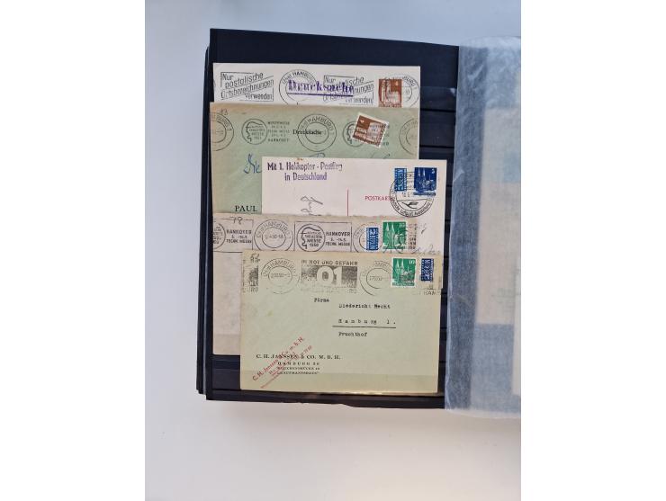 1945/59, postfrische und gestempelte Sammlung ohne SBZ aber mit Saarland mit vielen besseren und kpl. Ausgaben, diversen Brie