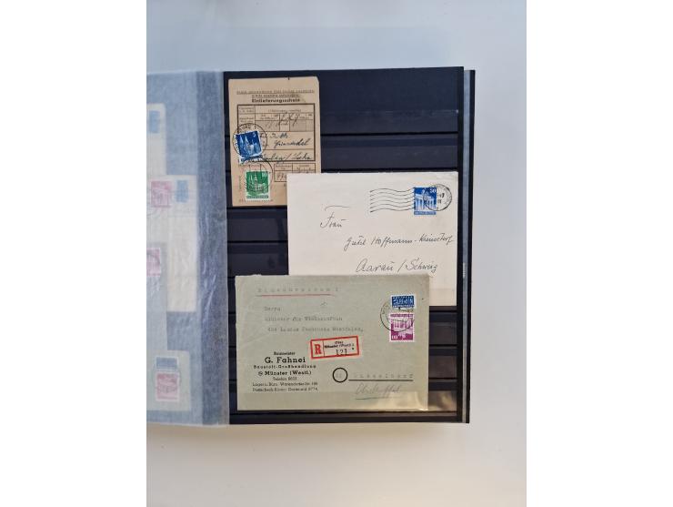 1945/59, postfrische und gestempelte Sammlung ohne SBZ aber mit Saarland mit vielen besseren und kpl. Ausgaben, diversen Brie