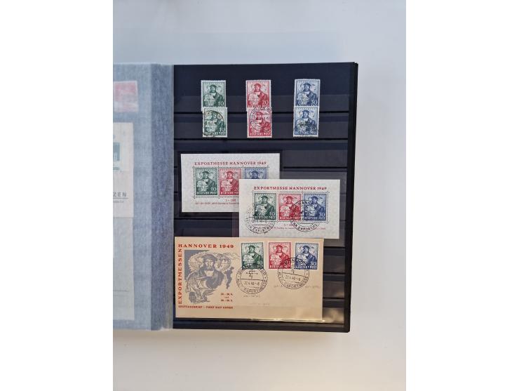 1945/59, postfrische und gestempelte Sammlung ohne SBZ aber mit Saarland mit vielen besseren und kpl. Ausgaben, diversen Brie