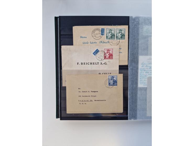 1945/59, postfrische und gestempelte Sammlung ohne SBZ aber mit Saarland mit vielen besseren und kpl. Ausgaben, diversen Brie