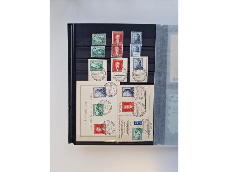 1945/59, postfrische und gestempelte Sammlung ohne SBZ aber mit Saarland mit vielen besseren und kpl. Ausgaben, diversen Brie