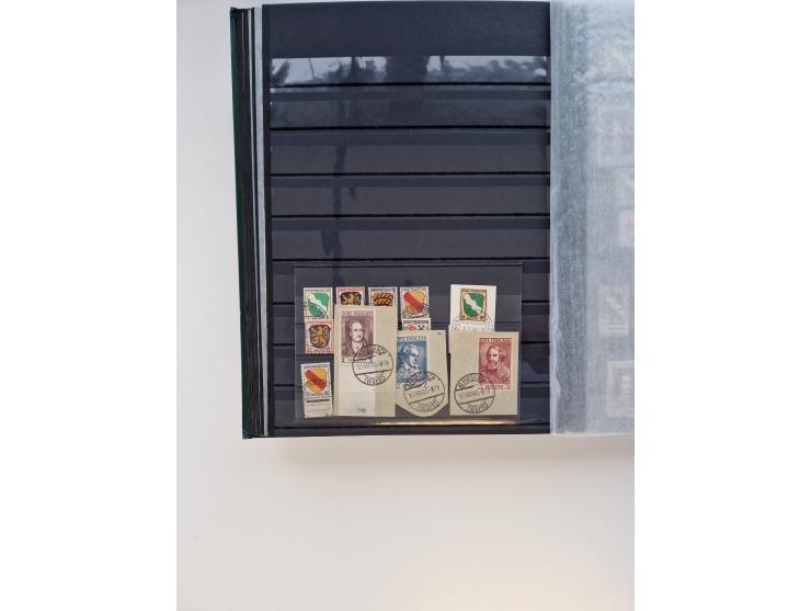 1945/59, postfrische und gestempelte Sammlung ohne SBZ aber mit Saarland mit vielen besseren und kpl. Ausgaben, diversen Brie