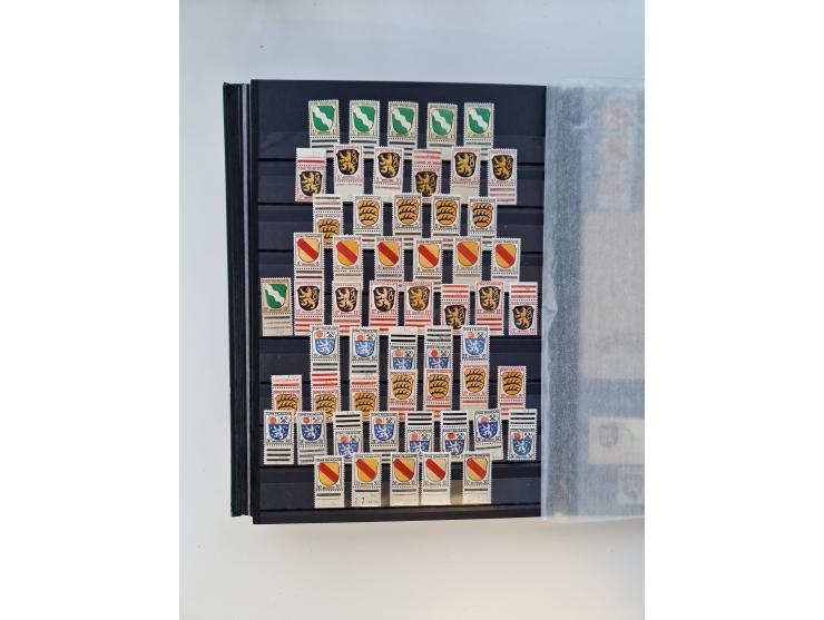 1945/59, postfrische und gestempelte Sammlung ohne SBZ aber mit Saarland mit vielen besseren und kpl. Ausgaben, diversen Brie