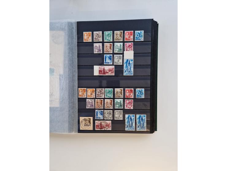 1945/59, postfrische und gestempelte Sammlung ohne SBZ aber mit Saarland mit vielen besseren und kpl. Ausgaben, diversen Brie