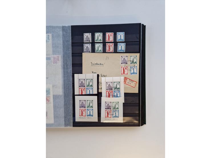 1945/59, postfrische und gestempelte Sammlung ohne SBZ aber mit Saarland mit vielen besseren und kpl. Ausgaben, diversen Brie