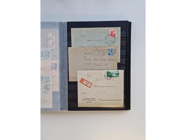 1945/59, postfrische und gestempelte Sammlung ohne SBZ aber mit Saarland mit vielen besseren und kpl. Ausgaben, diversen Brie