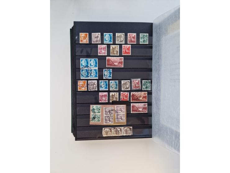 1945/59, postfrische und gestempelte Sammlung ohne SBZ aber mit Saarland mit vielen besseren und kpl. Ausgaben, diversen Brie