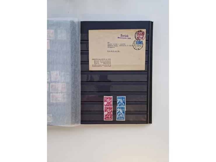 1945/59, postfrische und gestempelte Sammlung ohne SBZ aber mit Saarland mit vielen besseren und kpl. Ausgaben, diversen Brie