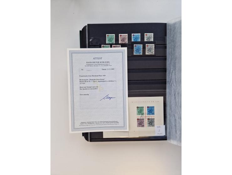 1945/59, postfrische und gestempelte Sammlung ohne SBZ aber mit Saarland mit vielen besseren und kpl. Ausgaben, diversen Brie
