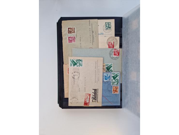 1945/59, postfrische und gestempelte Sammlung ohne SBZ aber mit Saarland mit vielen besseren und kpl. Ausgaben, diversen Brie