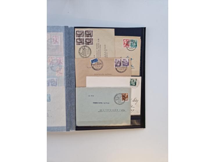 1945/59, postfrische und gestempelte Sammlung ohne SBZ aber mit Saarland mit vielen besseren und kpl. Ausgaben, diversen Brie