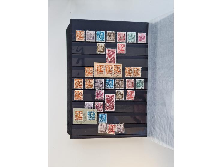 1945/59, postfrische und gestempelte Sammlung ohne SBZ aber mit Saarland mit vielen besseren und kpl. Ausgaben, diversen Brie