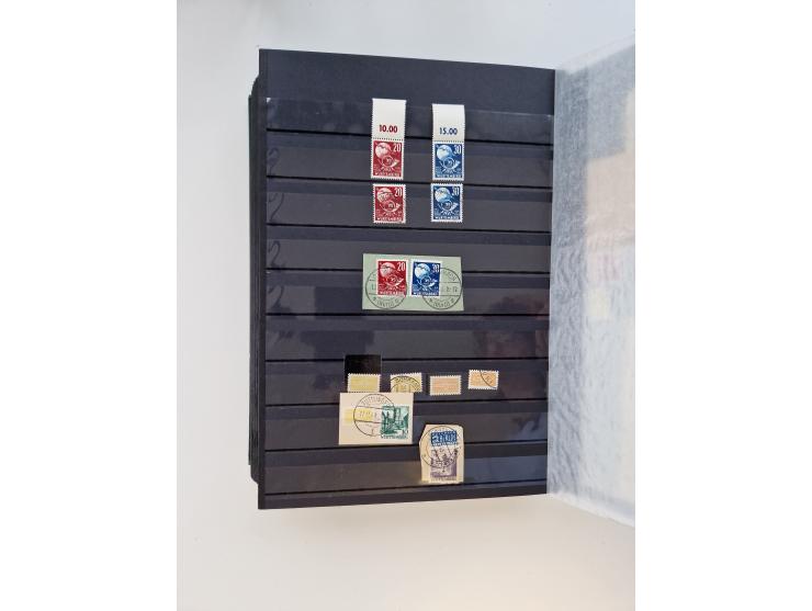 1945/59, postfrische und gestempelte Sammlung ohne SBZ aber mit Saarland mit vielen besseren und kpl. Ausgaben, diversen Brie