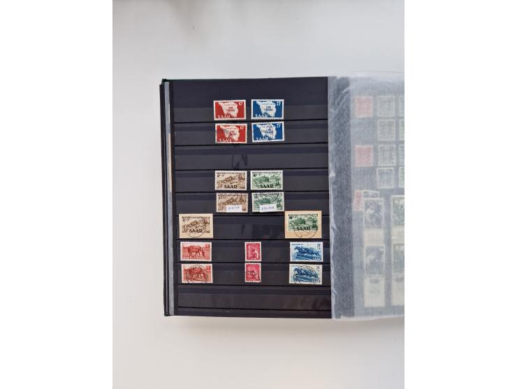 1945/59, postfrische und gestempelte Sammlung ohne SBZ aber mit Saarland mit vielen besseren und kpl. Ausgaben, diversen Brie
