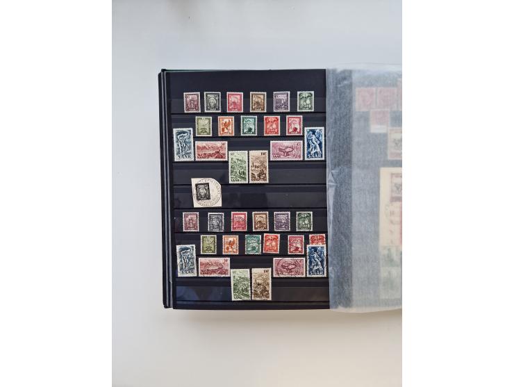 1945/59, postfrische und gestempelte Sammlung ohne SBZ aber mit Saarland mit vielen besseren und kpl. Ausgaben, diversen Brie