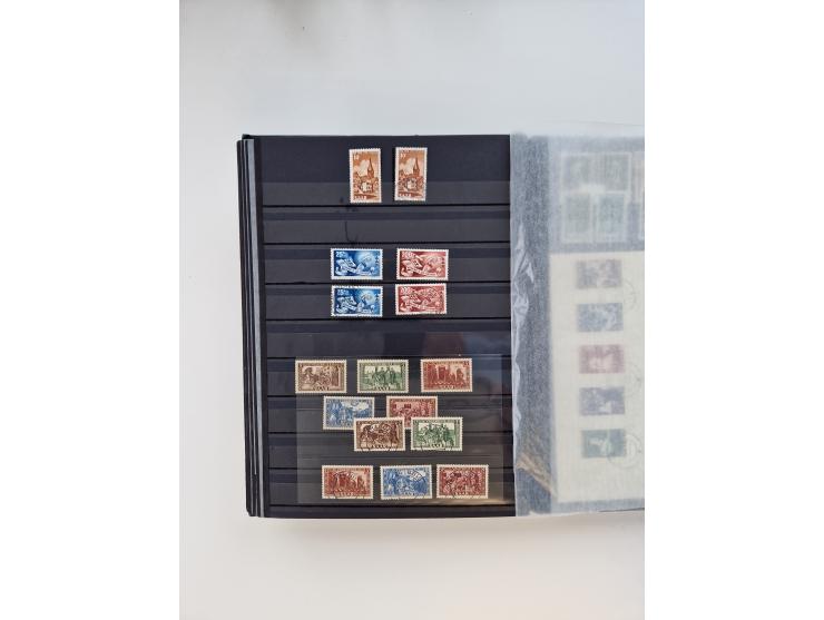 1945/59, postfrische und gestempelte Sammlung ohne SBZ aber mit Saarland mit vielen besseren und kpl. Ausgaben, diversen Brie