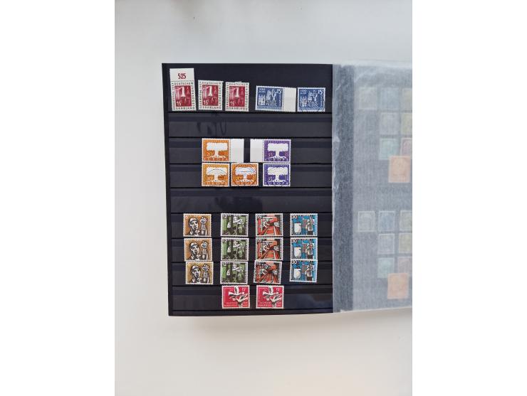 1945/59, postfrische und gestempelte Sammlung ohne SBZ aber mit Saarland mit vielen besseren und kpl. Ausgaben, diversen Brie