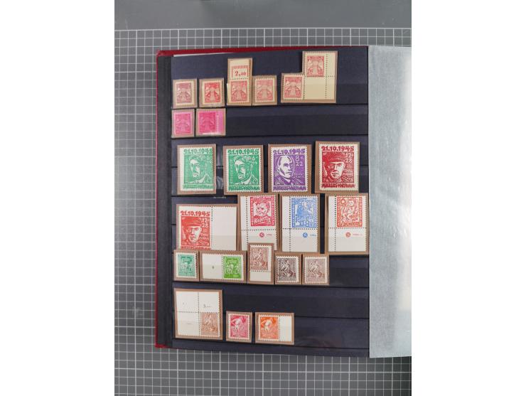 1945/49, postfrische Sammlung mit vielen besseren und kpl. Ausgaben, Farben und weiteren Besonderheiten. Dabei u.a. Mi.-Nr. 3