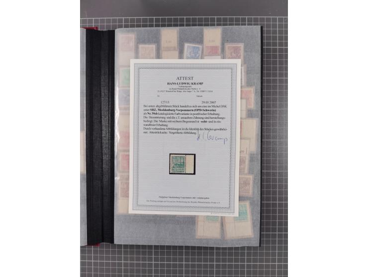 1945/49, postfrische Sammlung mit vielen besseren und kpl. Ausgaben, Farben und weiteren Besonderheiten. Dabei u.a. Mi.-Nr. 3