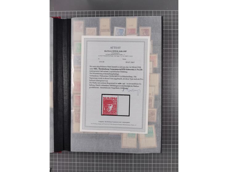 1945/49, postfrische Sammlung mit vielen besseren und kpl. Ausgaben, Farben und weiteren Besonderheiten. Dabei u.a. Mi.-Nr. 3