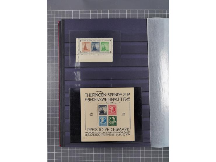 1945/49, postfrische Sammlung mit vielen besseren und kpl. Ausgaben, Farben und weiteren Besonderheiten. Dabei u.a. Mi.-Nr. 3