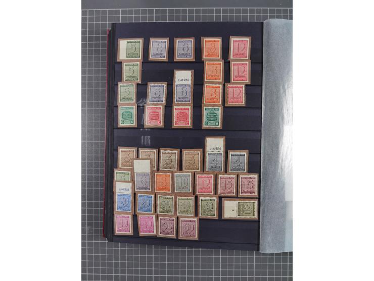 1945/49, postfrische Sammlung mit vielen besseren und kpl. Ausgaben, Farben und weiteren Besonderheiten. Dabei u.a. Mi.-Nr. 3