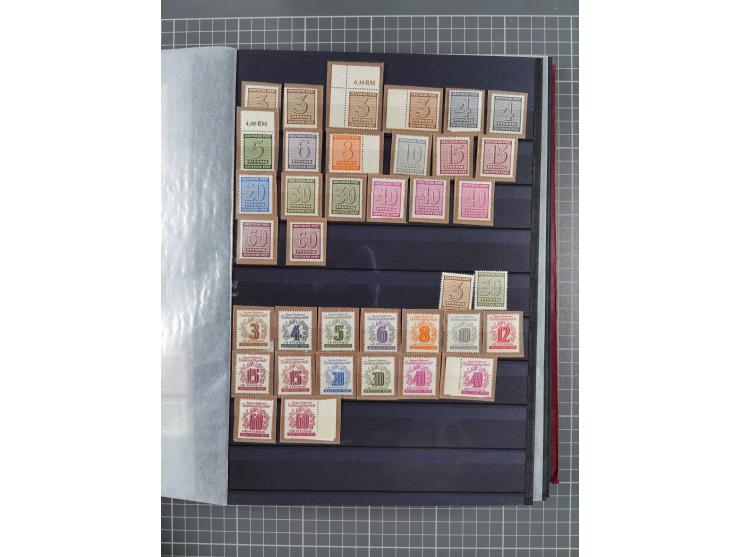 1945/49, postfrische Sammlung mit vielen besseren und kpl. Ausgaben, Farben und weiteren Besonderheiten. Dabei u.a. Mi.-Nr. 3