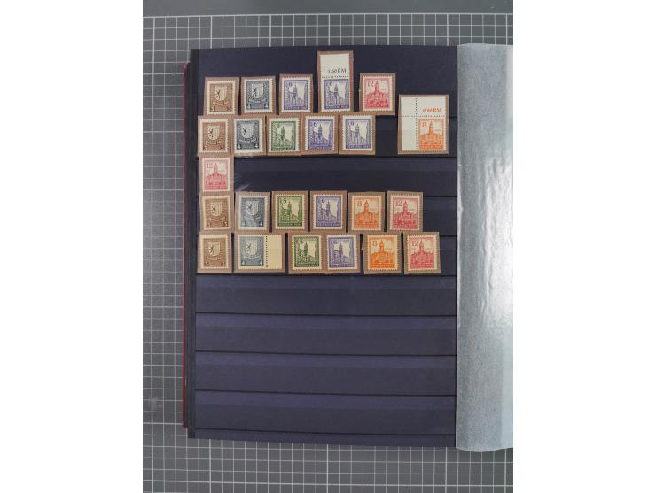 1945/49, postfrische Sammlung mit vielen besseren und kpl. Ausgaben, Farben und weiteren Besonderheiten. Dabei u.a. Mi.-Nr. 3