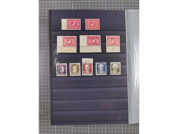 1945/49, postfrische Sammlung mit vielen besseren und kpl. Ausgaben, Farben und weiteren Besonderheiten. Dabei u.a. Mi.-Nr. 3