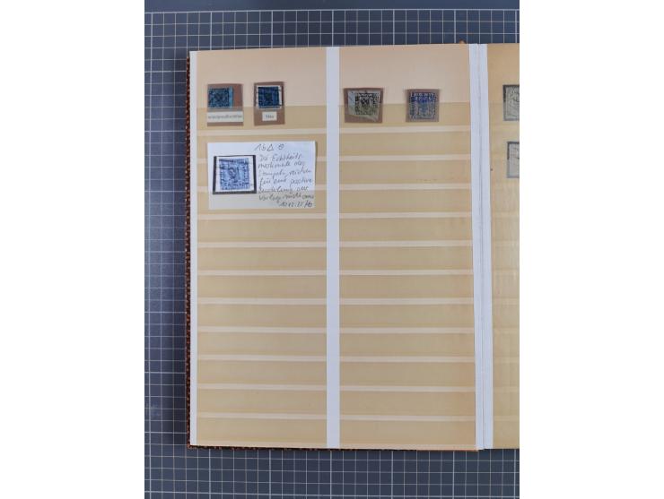 1852/65, gestempelte Sammlung von Bergedorf bis Schleswig Holstein mit besseren Marken, dabei u.a. Bergedorf Randstück Mi.-Nr