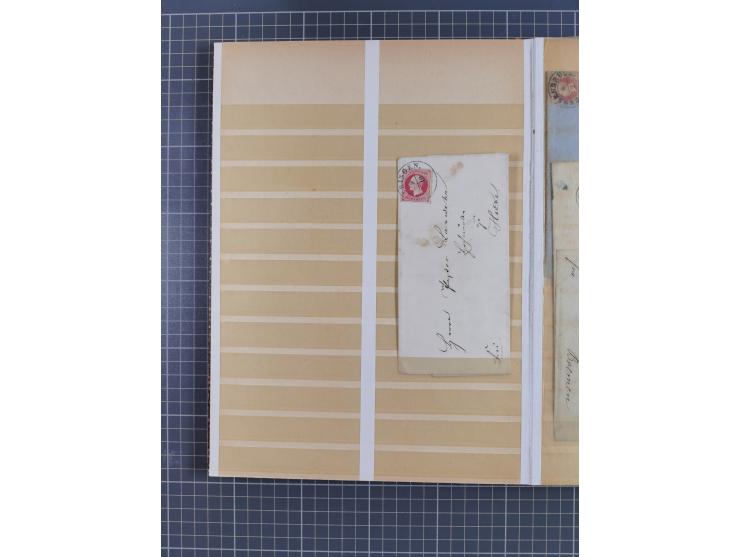 1852/65, gestempelte Sammlung von Bergedorf bis Schleswig Holstein mit besseren Marken, dabei u.a. Bergedorf Randstück Mi.-Nr