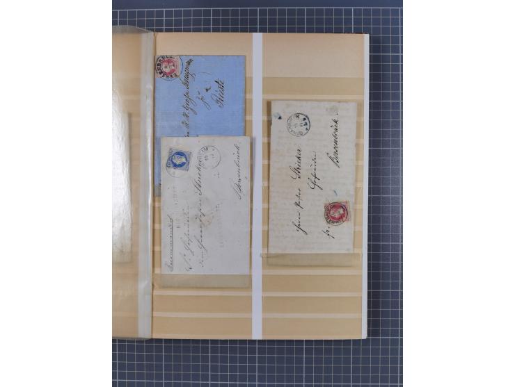 1852/65, gestempelte Sammlung von Bergedorf bis Schleswig Holstein mit besseren Marken, dabei u.a. Bergedorf Randstück Mi.-Nr