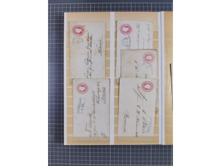 1852/65, gestempelte Sammlung von Bergedorf bis Schleswig Holstein mit besseren Marken, dabei u.a. Bergedorf Randstück Mi.-Nr