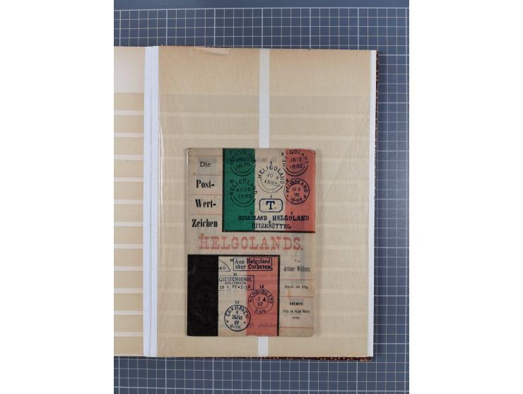 1852/65, gestempelte Sammlung von Bergedorf bis Schleswig Holstein mit besseren Marken, dabei u.a. Bergedorf Randstück Mi.-Nr