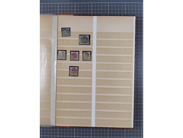 1852/65, gestempelte Sammlung von Bergedorf bis Schleswig Holstein mit besseren Marken, dabei u.a. Bergedorf Randstück Mi.-Nr