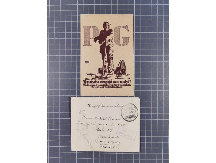 1914/18, Kriegsgefangenen-Post, rund 100 Briefe und Karten, viele verschiedene, auch kleine Lager, Zensuren, Wertbrief, etc.