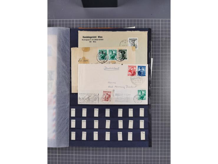 1945/2020, in den Hauptnummern kpl. postfrische Sammlung mit u.a. Mi.-Nr. 693-96I + II (signiert Sturzeis VÖB bzw. Kovar VÖB)